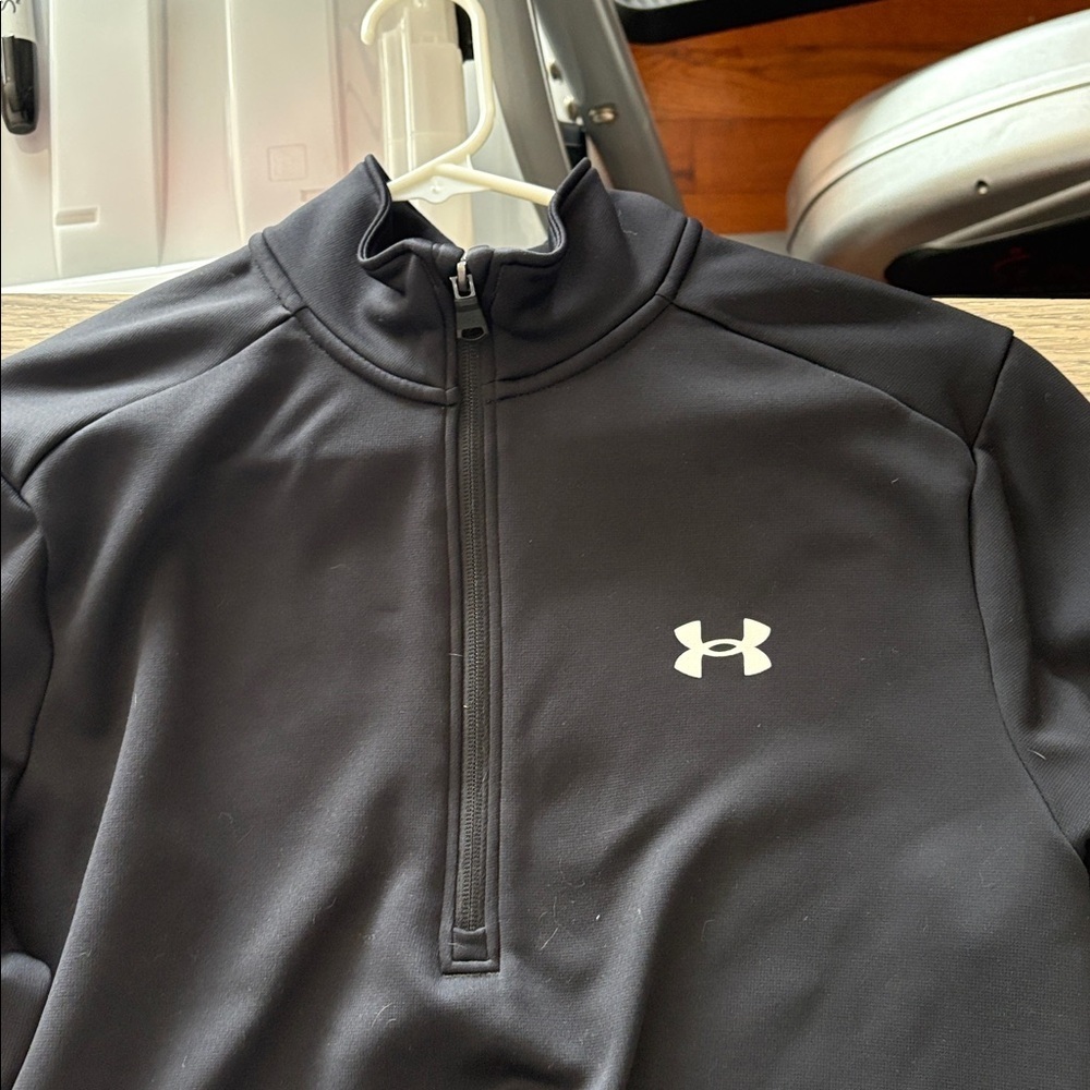Under Armour Men’s Quarter Zip Pullover Fleece Black Size Medium - Picture 5 of 6